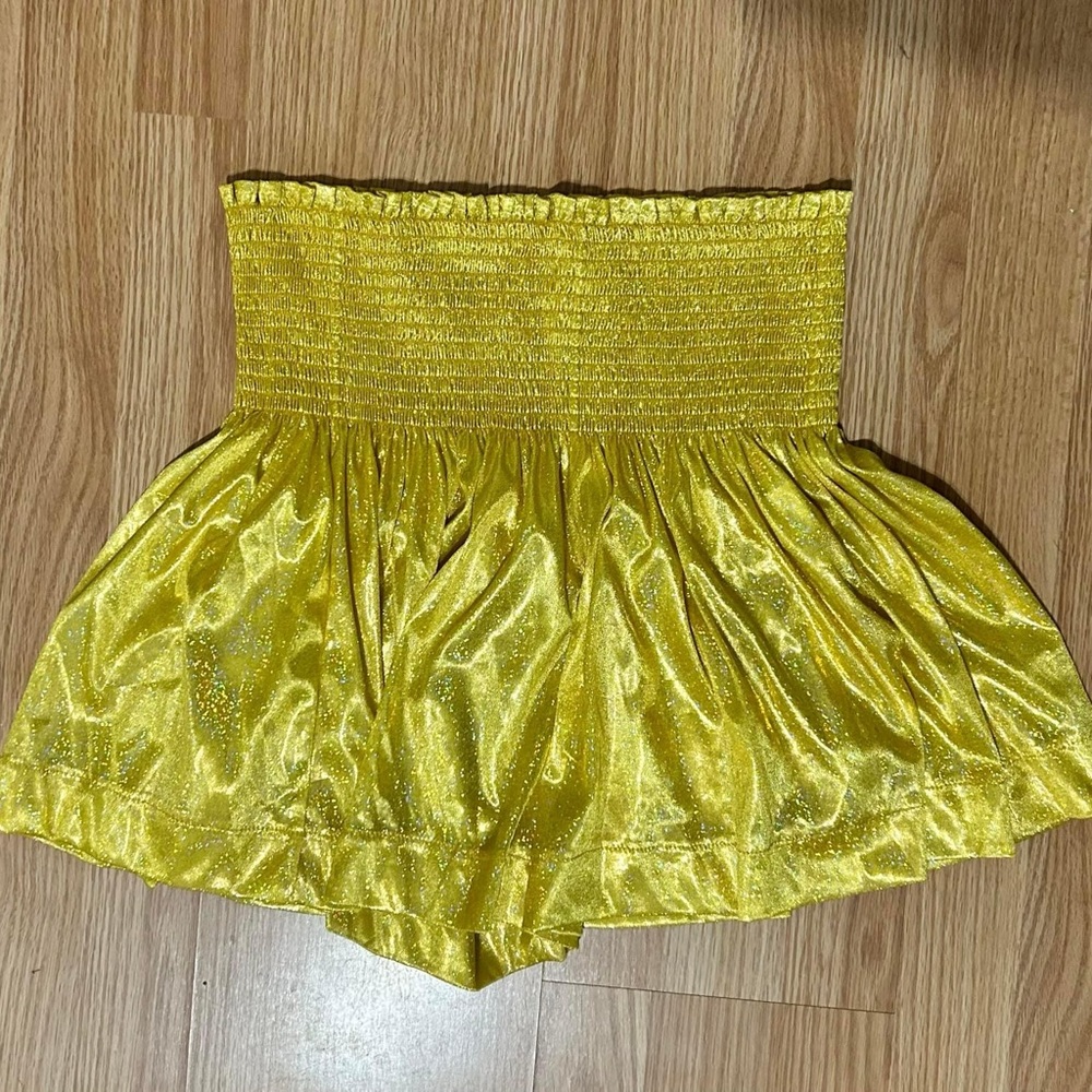 Queen of Sparkles Gold Swing Shorts